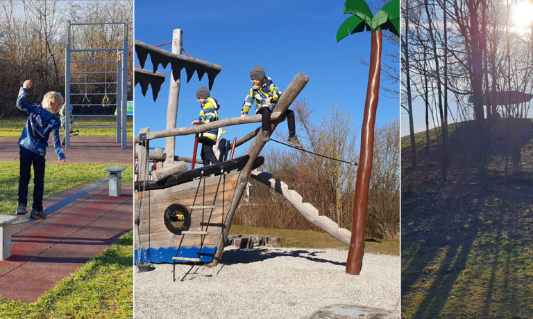 Freizeitanlage Bergfeldpark in Poing mit wunderschönen